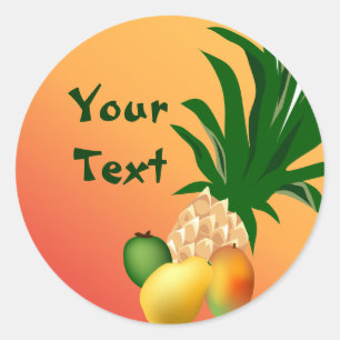 Tropical Party Food Sticker
