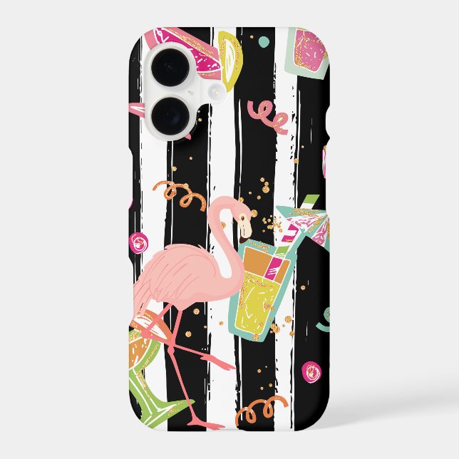Tropical Party Fun Flamingo Case-Mate iPhone Case (Back)