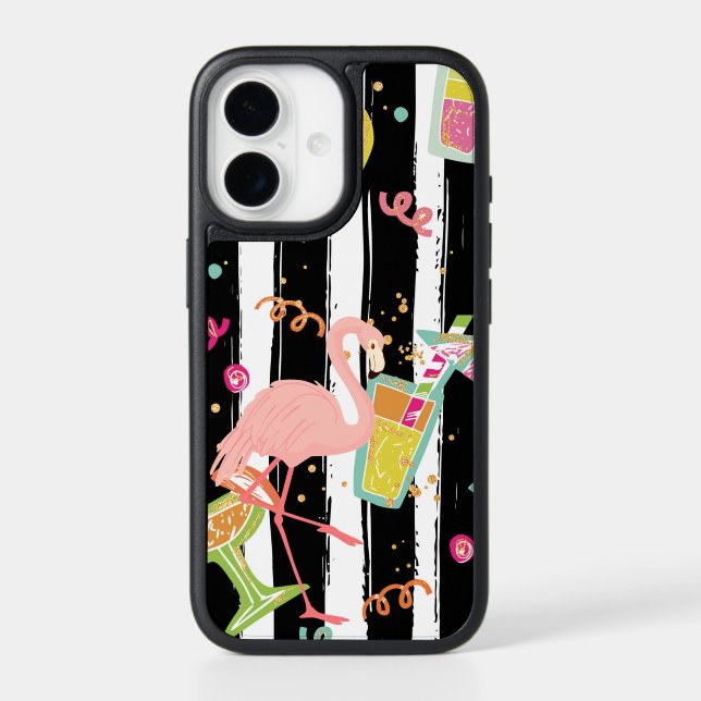 Tropical Party Fun Flamingo Otterbox iPhone Case (Back)
