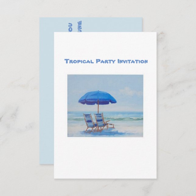 Tropical Party Invitation (Front/Back)