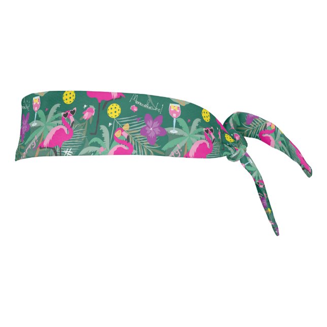 🤩Tropical party with pickleball   Tie Headband (Rotate 90)