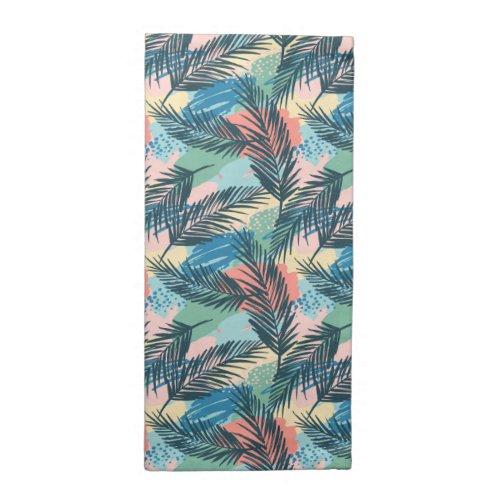 Tropical Pastel Leaf Pattern Cloth Napkin
