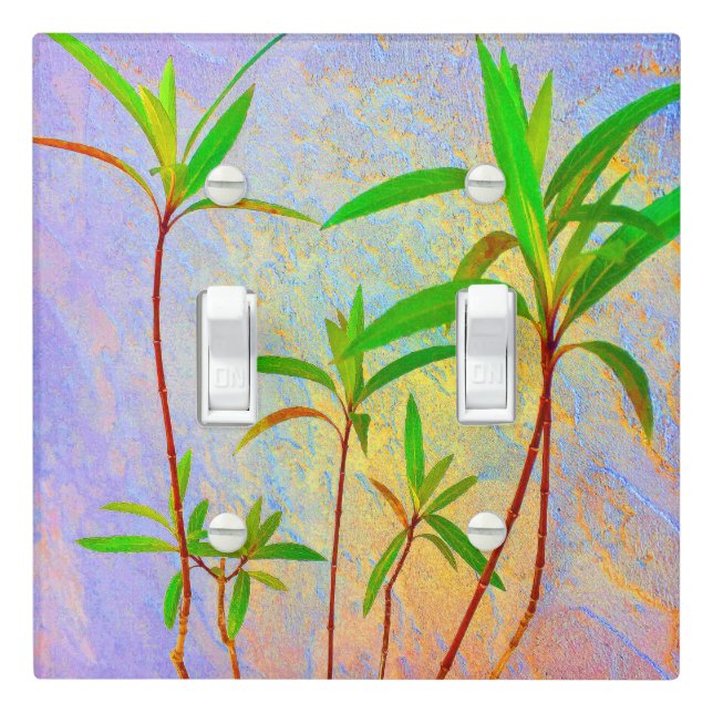 Tropical Pastel Light Switch Cover (In Situ)