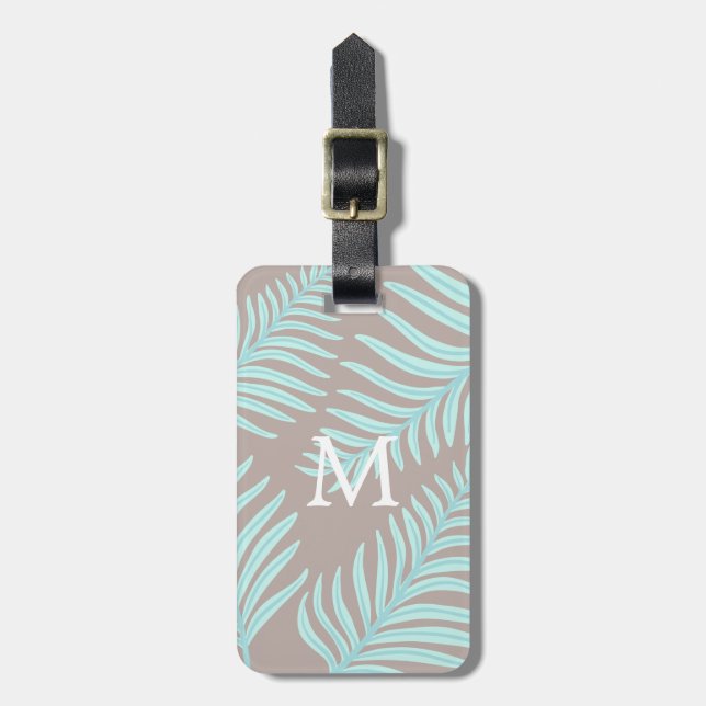 Tropical Pastel ⎢Monogram Luggage Tag (Front Vertical)