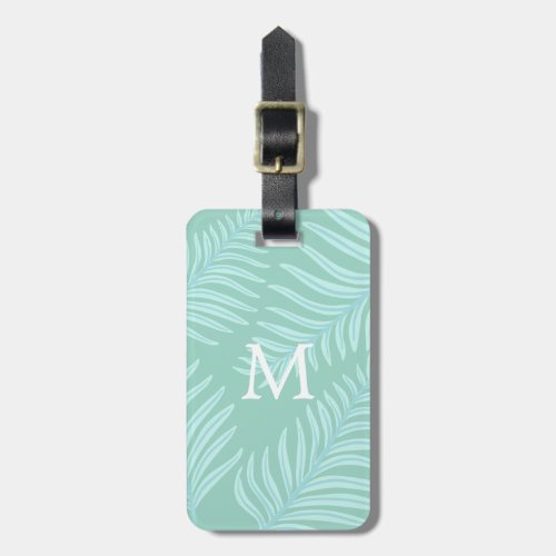 Tropical Pastel Monogram Luggage Tag