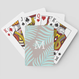 Tropical Pastel   Monogram Playing Cards