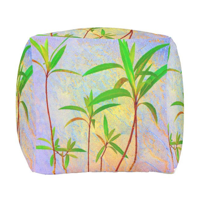 Tropical Pastel Outdoor Pouf (Front)