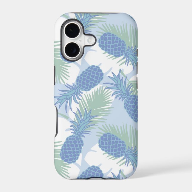 Tropical Pastel Pineapple Pattern Iphone Case (Back)