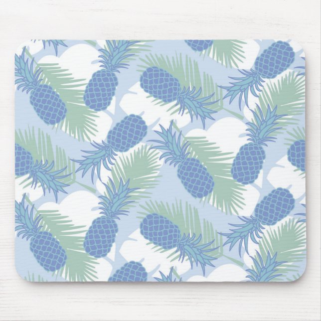 Tropical Pastel Pineapple Pattern Mouse Pad (Front)
