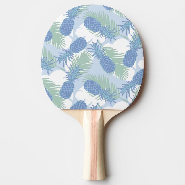 Tropical Pastel Pineapple Pattern Ping-Pong Paddle (Front)