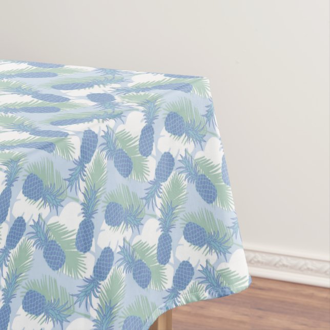 Tropical Pastel Pineapple Pattern Tablecloth (In Situ)
