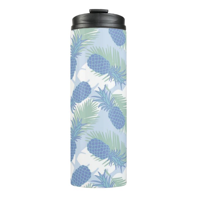 Tropical Pastel Pineapple Pattern Thermal Tumbler (Front)