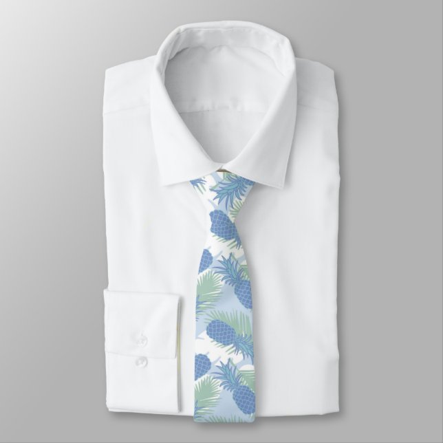 Tropical Pastel Pineapple Pattern Tie (Shirt)