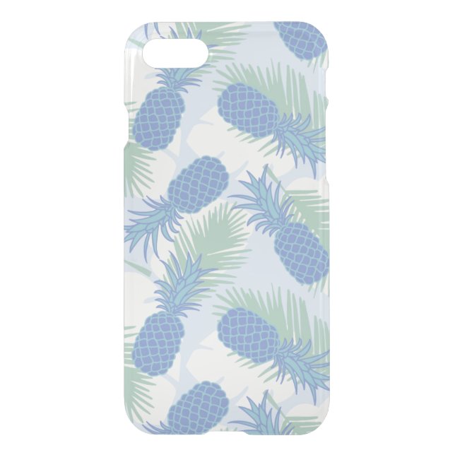 Tropical Pastel Pineapple Pattern Uncommon iPhone Case (Back)