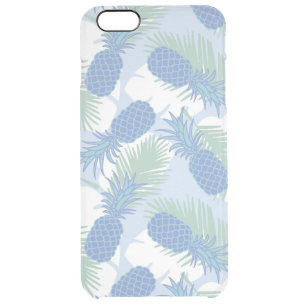 Tropical Pastel Pineapple Pattern Clear iPhone 6 Plus Case