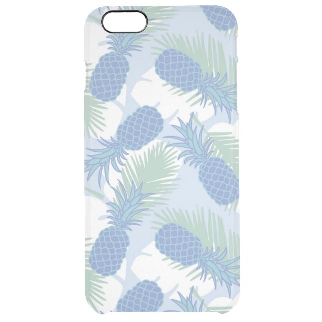 Tropical Pastel Pineapple Pattern Uncommon iPhone Case (Back)