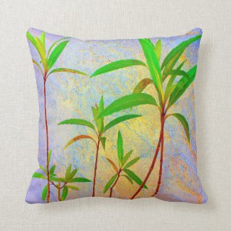 Tropical Pastel Throw Pillow