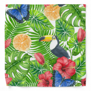 Tropical pattern bandana