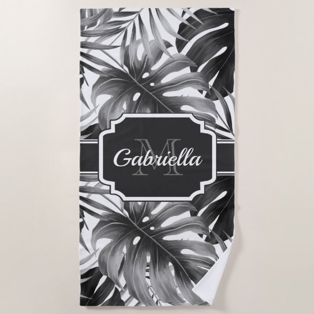 Tropical Pattern Beach Towel (Front)