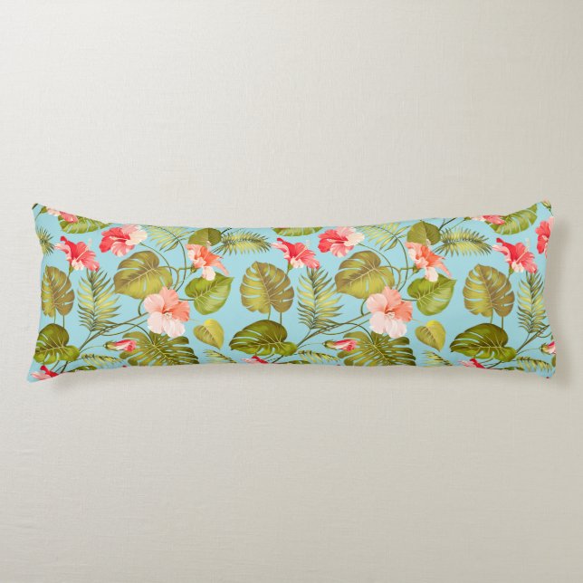 Tropical Pattern Body Pillow (Front)