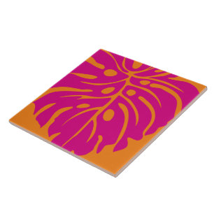 tropical pattern ceramic tile