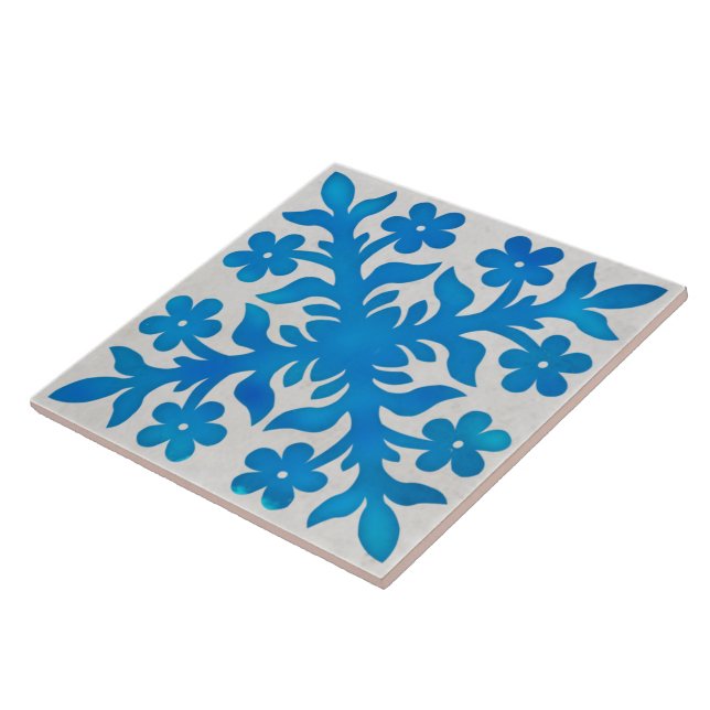 tropical pattern ceramic tile (Side)