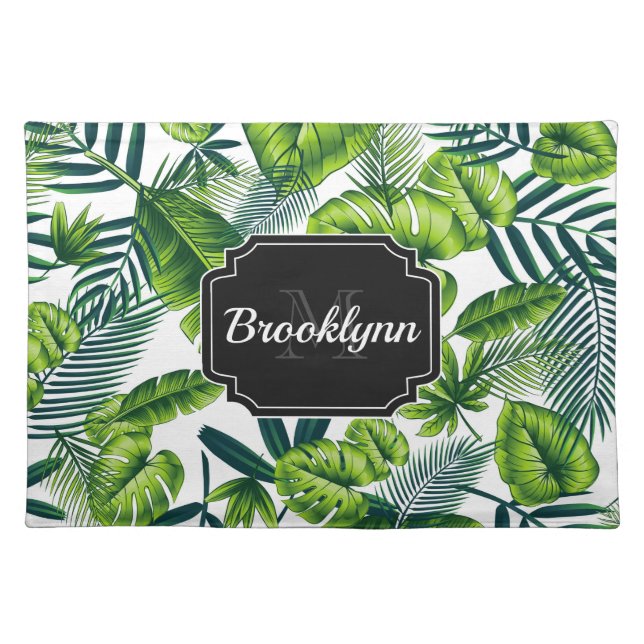 Tropical Pattern Cloth Placemat (Front)