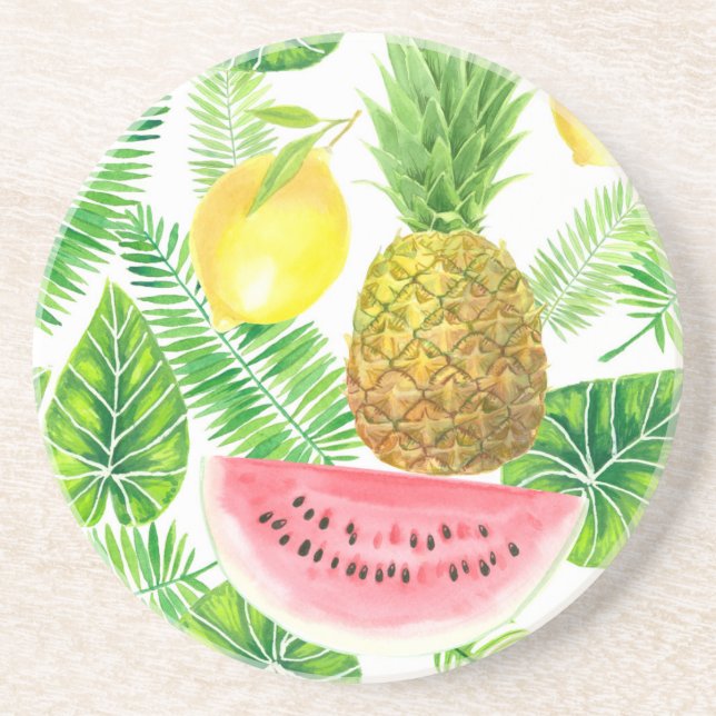 Tropical pattern coaster (Front)