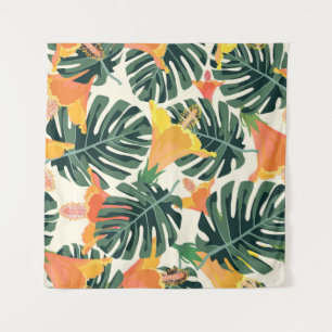 Tropical pattern. Colorful textile texture. exotic Tapestry
