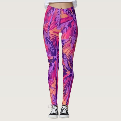 Tropical Pattern Depicting Leggings