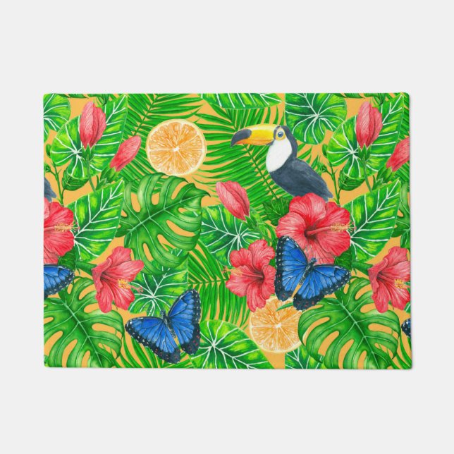 Tropical pattern doormat (Front)