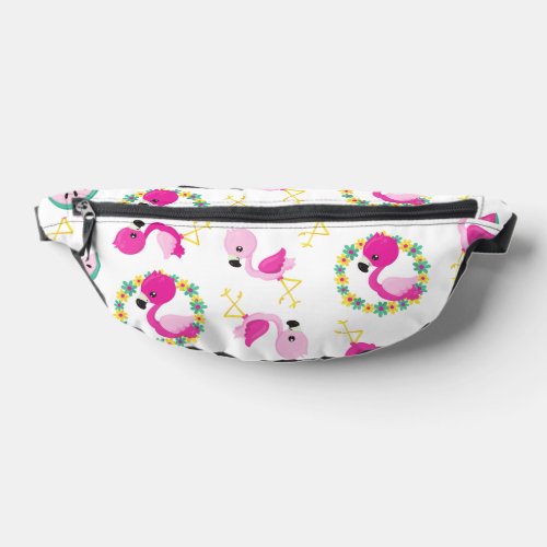 Tropical Pattern Flamingos Watermelons Flowers Fanny Pack
