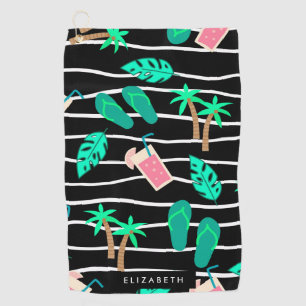 Tropical Pattern Golf Towel