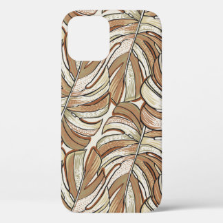 Tropical pattern. Graphic design with amazing mons iPhone 12 Case