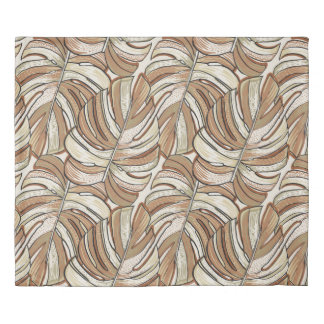 Tropical pattern. Graphic design with amazing mons Duvet Cover