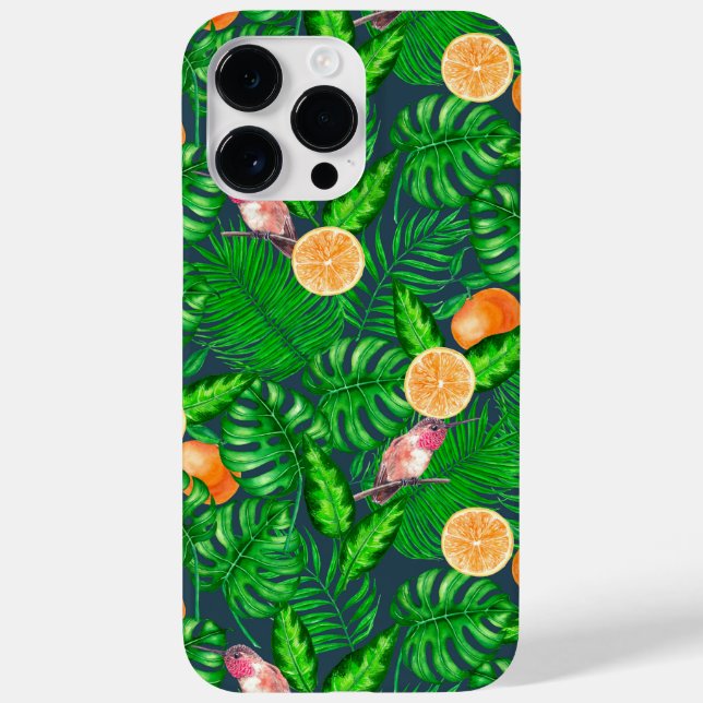 Tropical pattern, hummingbirds Case-Mate iPhone case (Back)