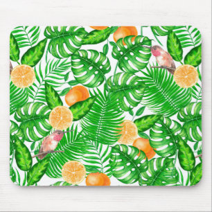 Tropical pattern, hummingbirds II Mouse Pad