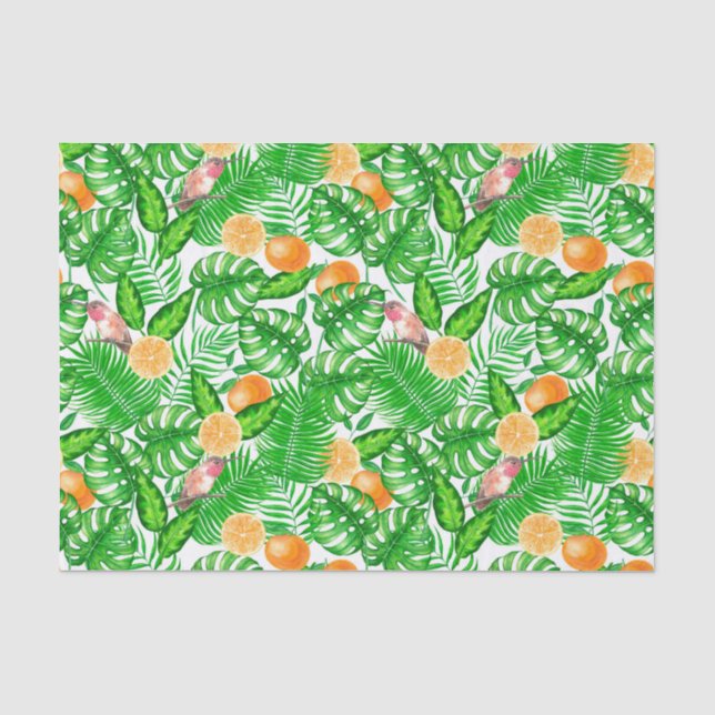 Tropical pattern, hummingbirds II Tissue Paper (Front)