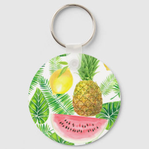 Tropical pattern keychain