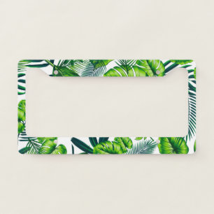 Tropical Pattern License Plate Frame