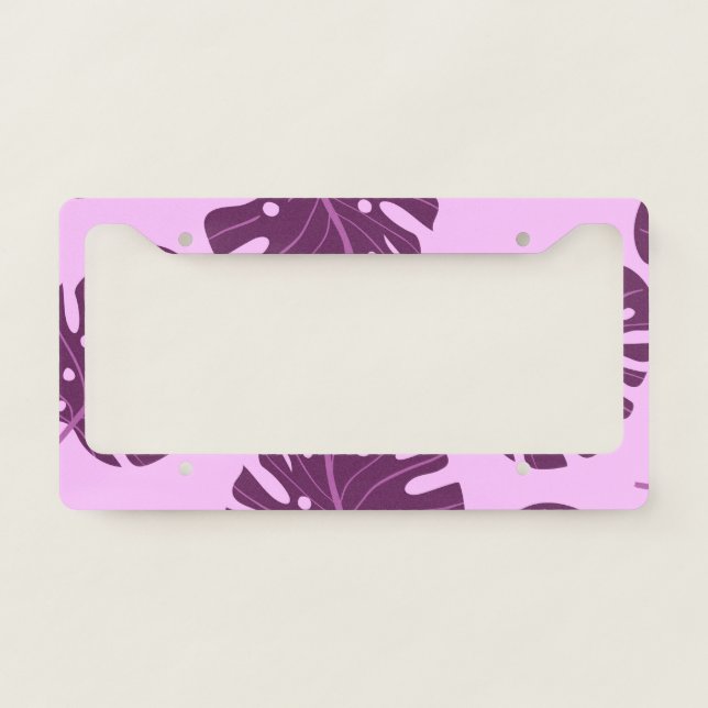 Tropical Pattern License Plate Frame (Front)