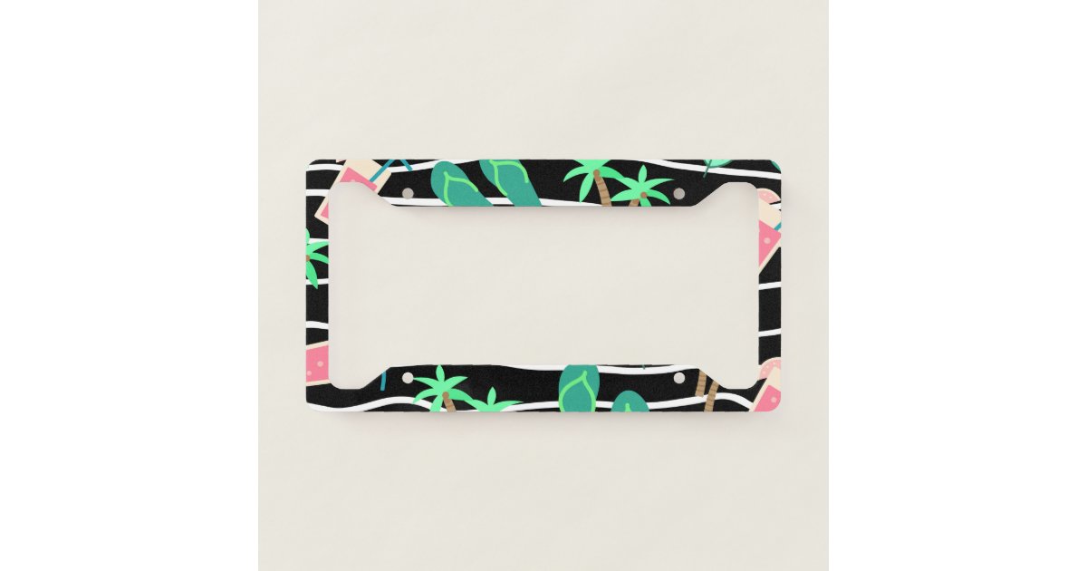 Tropical Pattern License Plate Frame Zazzle