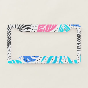 Tropical Pattern License Plate Frame