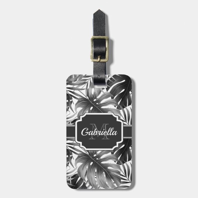 Tropical Pattern Luggage Tag (Front Vertical)