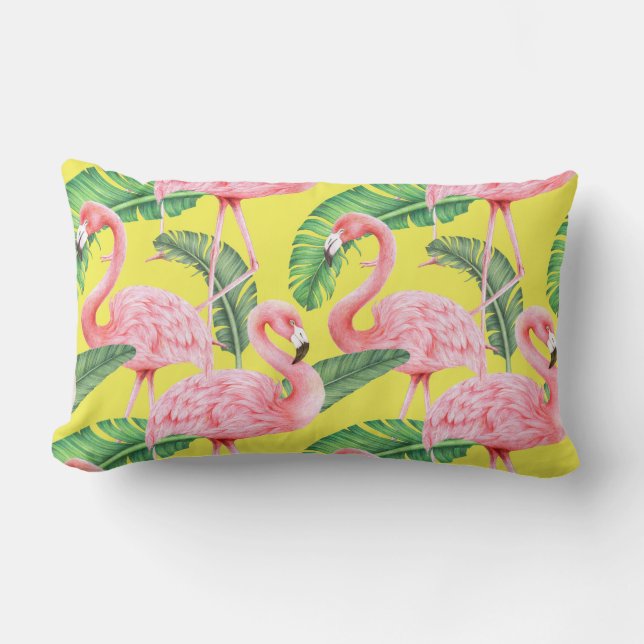 Tropical Pattern Lumbar Pillow (Front)