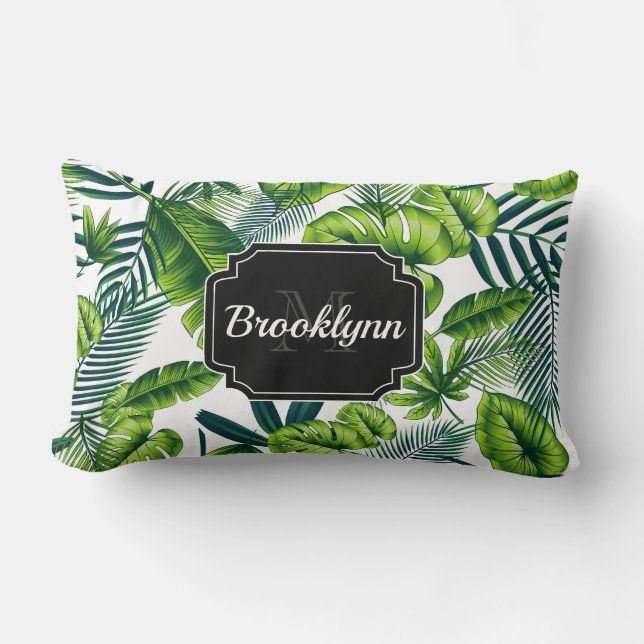 Tropical Pattern Lumbar Pillow (Front)