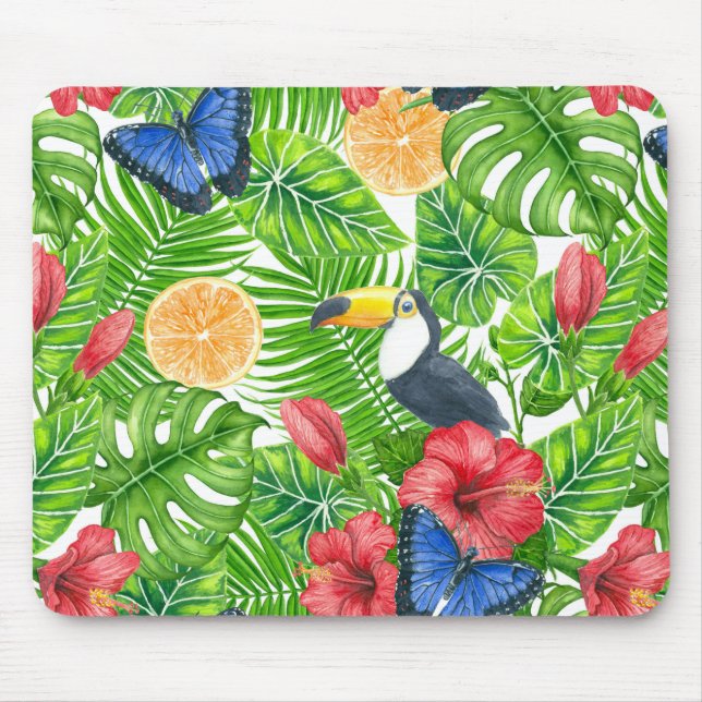Tropical pattern mouse pad (Front)