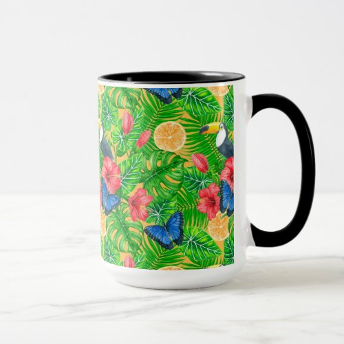 Tropical pattern mug