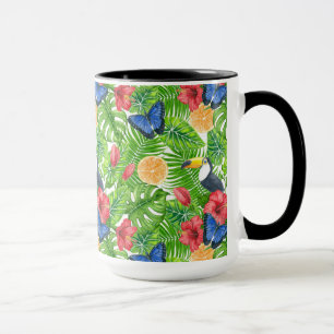Tropical pattern mug