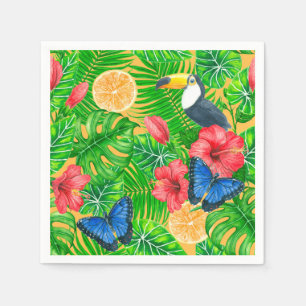 Tropical pattern napkins